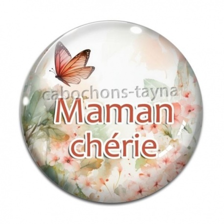 Cabochon Verre - maman chérie