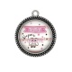 Pendentif Cabochon Argent - maman super chouette
