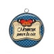 Pendentif Cabochon Argent - maman pour la vie