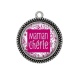 Pendentif Cabochon Argent - maman chérie