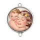 Connecteur Cabochon Argent - maman