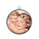 Pendentif Cabochon Argent - maman