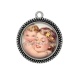 Pendentif Cabochon Argent - maman