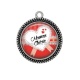 Pendentif Cabochon Argent - maman chérie