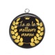 Pendentif Cabochon Argent - tu es la meilleure maman