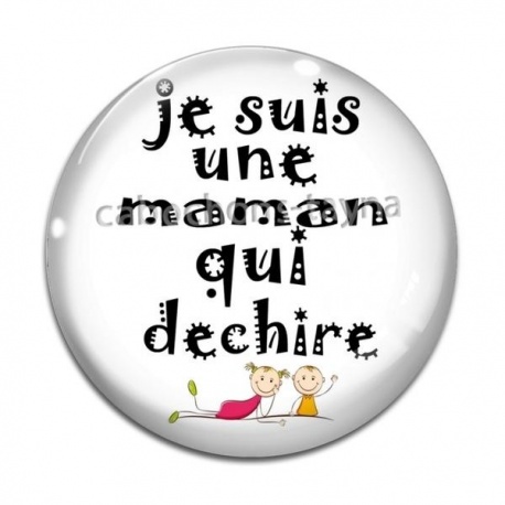 Cabochon Verre - une maman qui déchire