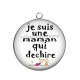 Pendentif Cabochon Argent - une maman qui déchire