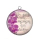 Pendentif Cabochon Argent - une maman qui déchire