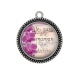 Pendentif Cabochon Argent - une maman qui déchire