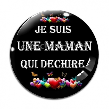 Cabochon Verre - une maman qui déchire