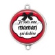 Connecteur Cabochon Argent - je suis une maman qui déchire
