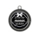 Pendentif Cabochon Argent - je suis une maman qui déchire