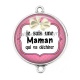 Connecteur Cabochon Argent - maman qui déchire