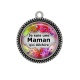 Pendentif Cabochon Argent - maman qui déchire