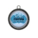 Pendentif Cabochon Argent - meilleure maman du monde