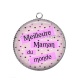 Pendentif Cabochon Argent - meilleure maman du monde