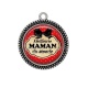 Pendentif Cabochon Argent - meilleure maman du monde