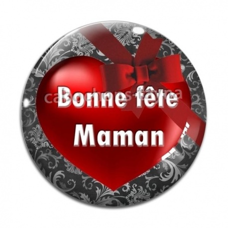 Cabochon Verre - bonne fête maman