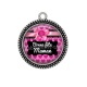 Pendentif Cabochon Argent - bonne fête maman