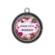 Pendentif Cabochon Argent - bonne fête maman