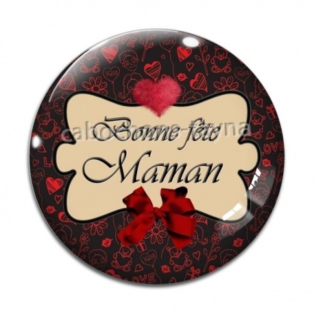 Cabochon Verre - bonne fête maman