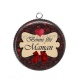 Pendentif Cabochon Argent - bonne fête maman