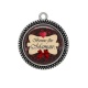 Pendentif Cabochon Argent - bonne fête maman