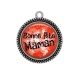Pendentif Cabochon Argent - bonne fête maman