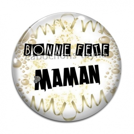 Cabochon Verre - bonne fête maman