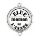 Connecteur Cabochon Argent - elue maman de l'année