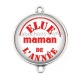 Connecteur Cabochon Argent - elue maman de l'année