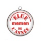 Pendentif Cabochon Argent - elue maman de l'année
