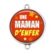 Connecteur Cabochon Argent - une maman d'enfer
