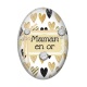 Cabochon Résine Ovale - maman en or