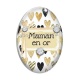 Cabochon Verre Ovale - maman en or