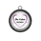 Pendentif Cabochon Argent - maman je t'aime