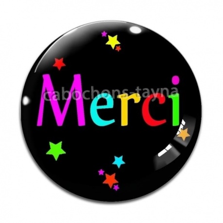 Cabochon Verre - merci