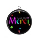 Pendentif Cabochon Argent - merci