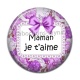 Cabochon Résine - je t'aime maman