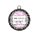 Pendentif Cabochon Argent - maman au top
