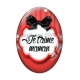 Cabochon Verre Ovale - je t'aime maman