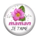 Cabochon Verre - maman je t'aime