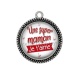 Pendentif Cabochon Argent - une super maman je t'aime