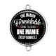 Connecteur Cabochon Argent - une maman formidable donne toujours une mamie exceptionnelle