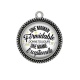 Pendentif Cabochon Argent - une maman formidable donne toujours une mamie