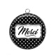 Pendentif Cabochon Argent - merci