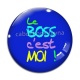Cabochon Verre - le boss c'est moi !