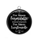 Pendentif Cabochon Argent - une maman formidable donne toujours une mamie exceptionnelle