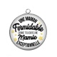 Pendentif Cabochon Argent - une maman formidable donne toujours une mamie exceptionnelle