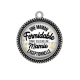 Pendentif Cabochon Argent - une maman formidable donne toujours une mamie exceptionnelle